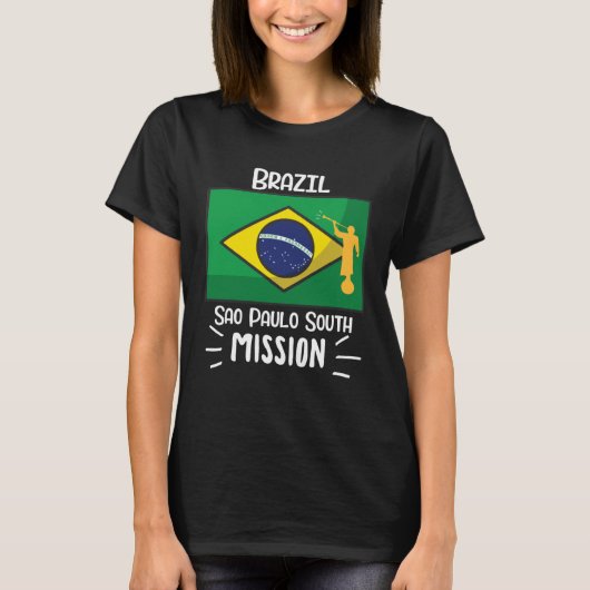 Brazil Sao Paulo South Mormon LDS Mission Missiona T-shirt (Voorkant)