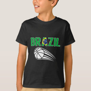 Brazil Sketll Fans Jersey - Braziliaanse Vlag Spor T-shirt