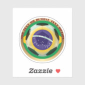 Brazil Soccer Ball Sports Sticker (Vel)