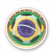 Brazil Soccer Ball Sports Sticker (Voorkant)