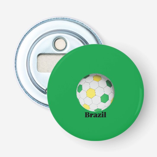 Brazil Soccer Button Flesopener (Voorkant)