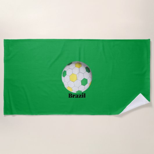 Brazil Soccer Strandlaken (Voorkant)