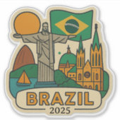Brazil Travel Design with Custom Year Sticker (Voorkant)