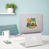 Brazil Travel Design with Custom Year Sticker (Laptop op bureau)