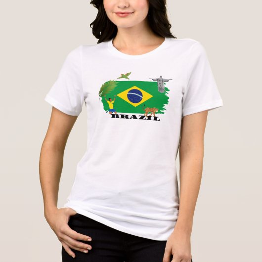 BRAZIL Tri-Blend SHIRT (Voorkant)