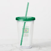 Brazil Vlag Persoonlijk  Acryl Drinkbeker (Achterkant)