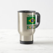 Brazil Vlag Persoonlijk Reisbeker (Voorkant rechts)