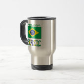 Brazil Vlag Persoonlijk Reisbeker (Voorkant links)