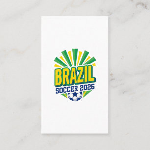 Brazil Voetbal 2026 Voetbal Vet Land Typografie  Visitekaartje