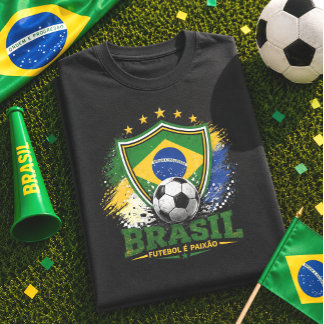 Brazil Voetbal Brasil Voetbal Fan Braziliaanse Tro T-shirt
