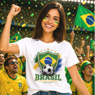 Brazil Voetbal Brasil Voetbal Fan Braziliaanse Tro T-shirt