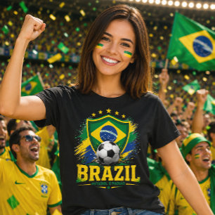 Brazil Voetbal Brasil Voetbal Fan Braziliaanse Tro T-shirt