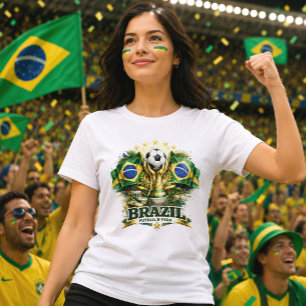 Brazil Voetbal Brasil Voetbal Fan Braziliaanse Tro Tri-Blend Shirt