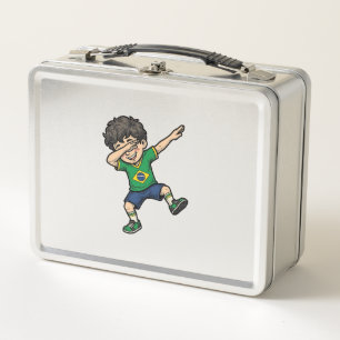 Brazil Voetbal Dab Jongen Vintage Vector T-shirt_1