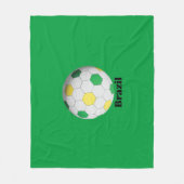 Brazil Voetbal Fleece Deken (Voorkant)