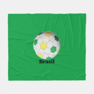 Brazil Voetbal Fleece Deken