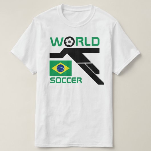 Brazil Wereld Voetbal T-Shirt (Design voorkant)