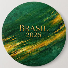 Brazil World Cup 2026 Fan Gift Art Prin Ronde Button 6,0 Cm