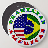 braziliaans - amerikaans ronde button 6,0 cm (Voorkant /achterkant)