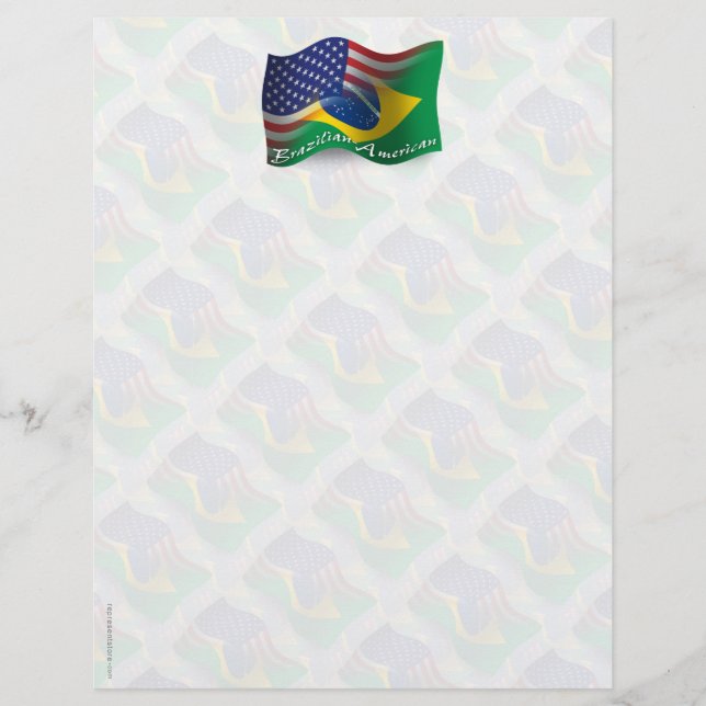 Braziliaans-Amerikaanse golfvlag (Voorkant)