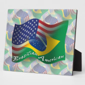 Braziliaans-Amerikaanse golfvlag Fotoplaat (Zijkant)