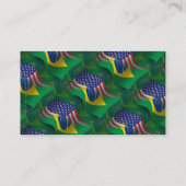 Braziliaans-Amerikaanse golfvlag Visitekaartje (Achterkant)