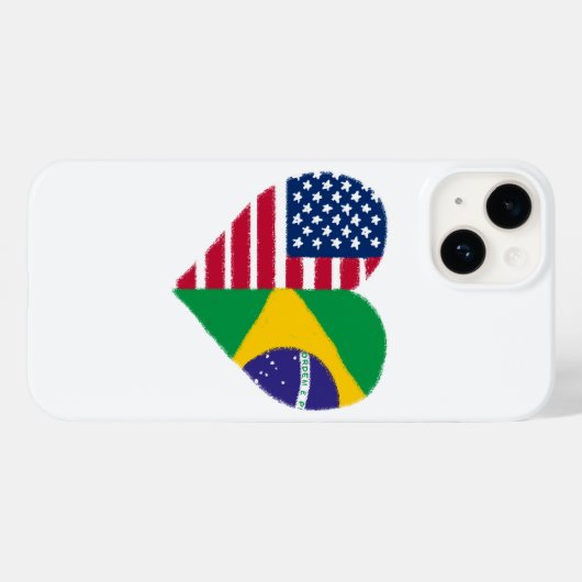 Braziliaans-Amerikaanse Love Phone Case (Achterkant (horizontaal))