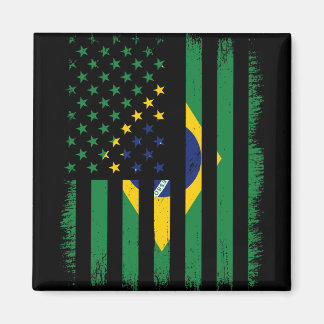 Braziliaans-Amerikaanse Vlag Magneet Brazilië
