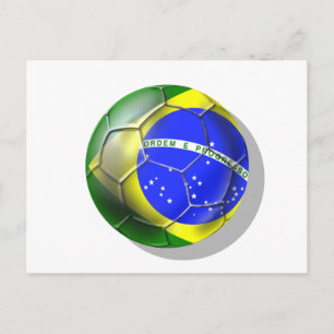 Braziliaans Brasil Samba football Braziliaanse vla Briefkaart