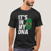 Braziliaans Braziliaans Vlag in mijn DNA-kerst Gif T-shirt (Voorkant)