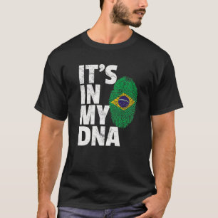 Braziliaans Braziliaans vlaggetje IN MIJN DNA-kers T-shirt