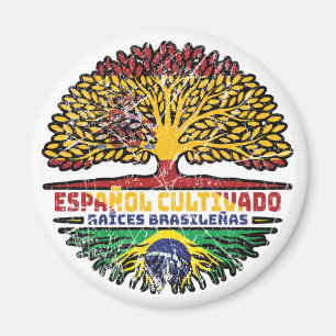 Braziliaans Brazilië Spanje Spaans Boomwortels Vla Magneet
