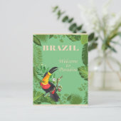 Braziliaans  Briefkaart met tropisch woud (Staand voorkant)