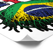 Braziliaans Brits - Brits - Bergoldvlag Poster (Hoek)