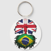 Braziliaans Brits - Brits - Bergoldvlag Sleutelhanger (Voorkant)