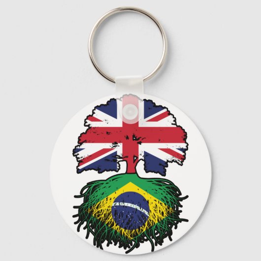Braziliaans Brits - Brits - Bergoldvlag Sleutelhanger (Achterkant)