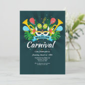 Braziliaans Carnaval Kaart (Staand voorkant)