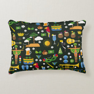 Braziliaans carnaval, platte textuur. accent kussen
