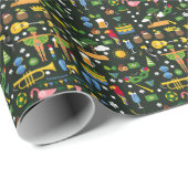 Braziliaans carnaval,  platte textuur. cadeaupapier (Rol Hoek)