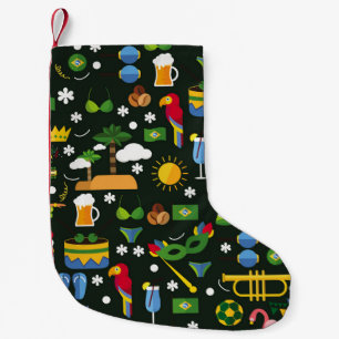 Braziliaans carnaval, platte textuur. kleine kerstsok