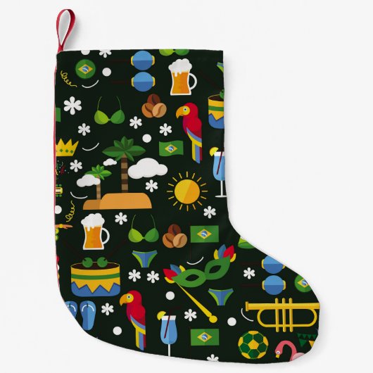 Braziliaans carnaval, platte textuur. kleine kerstsok (Voorkant)