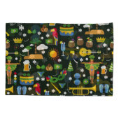 Braziliaans carnaval, platte textuur. kussensloop (Achterkant)