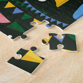 Braziliaans carnaval,  platte textuur. legpuzzel (Zijkant)