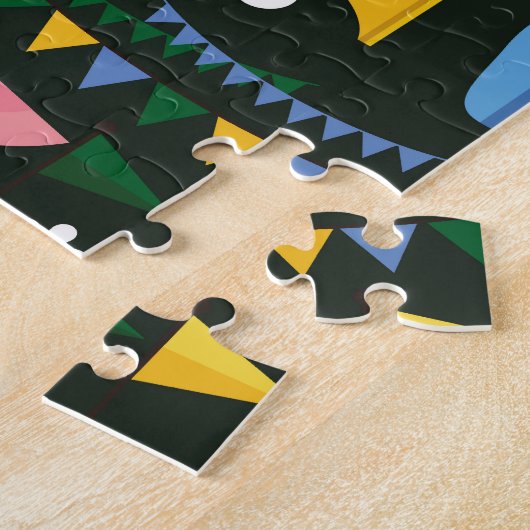 Braziliaans carnaval,  platte textuur. legpuzzel (Zijkant)