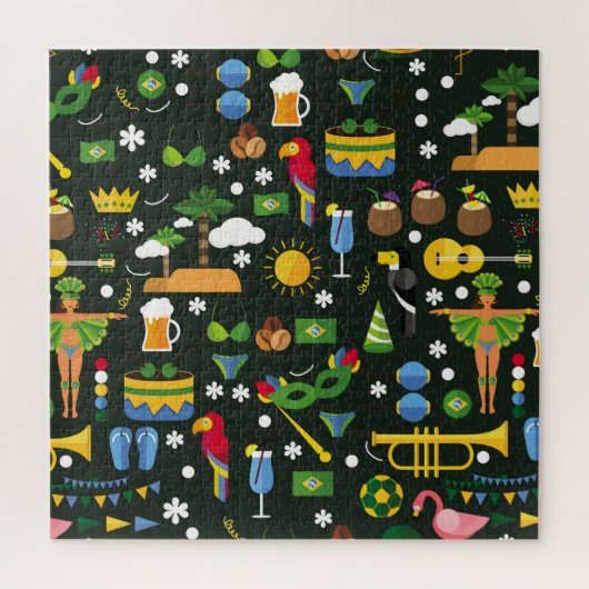 Braziliaans carnaval,  platte textuur. legpuzzel (Verticaal)