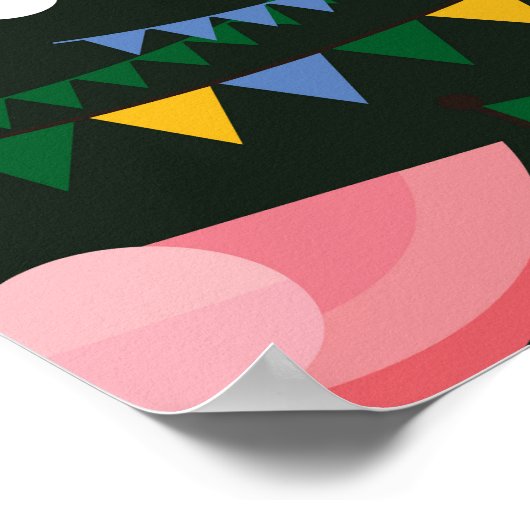 Braziliaans carnaval,  platte textuur. poster (Hoek)