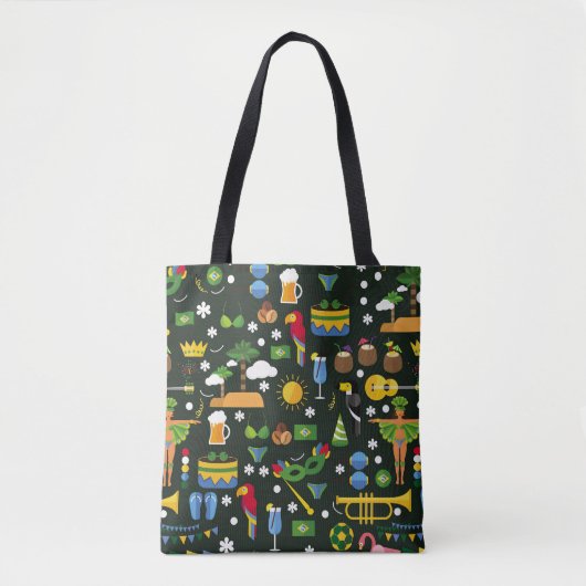Braziliaans carnaval,  platte textuur. tote bag (Voorkant)