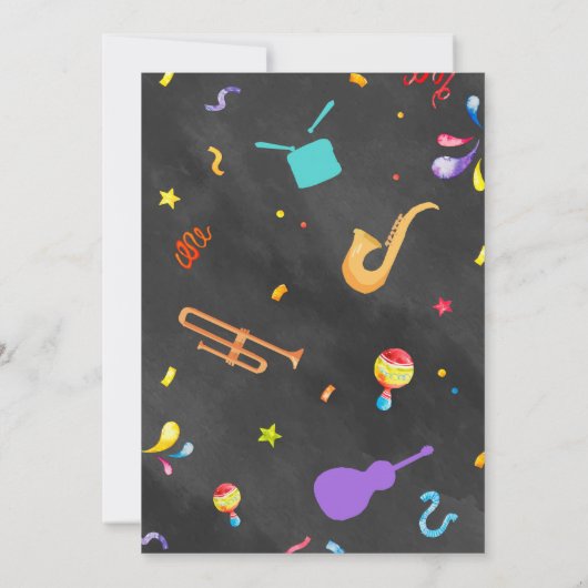 Braziliaans Carnaval Uitnodiging Ontwerp (Achterkant)