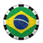 Braziliaans dartboard en Braziliaanse vlag/spelboa Dartbord (Voorkant)
