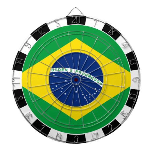 Braziliaans dartboard en Braziliaanse vlag/spelboa Dartbord (Voorkant)